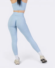 Nyx Texture Leggings - Azzurro Polvere - Bombafit