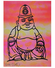Sunset Karma Cop Print by Barrie J Davies, unframed Silkscreen print on paper (hand finished) edition of 1/1, A4 size 21 cm x 29.7 cm.