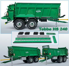 TEBBE HS 240 tandem axle manure spreader, delivered including various loose accessories 1:32 NB2B V2