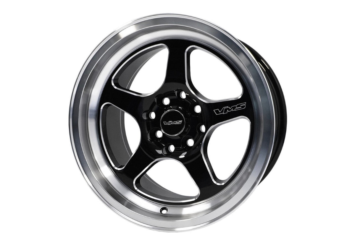 VMS Wheels Mohawk 15x8 4x100/108 +20 Offset Gloss Black Milling Finish - VWMK002