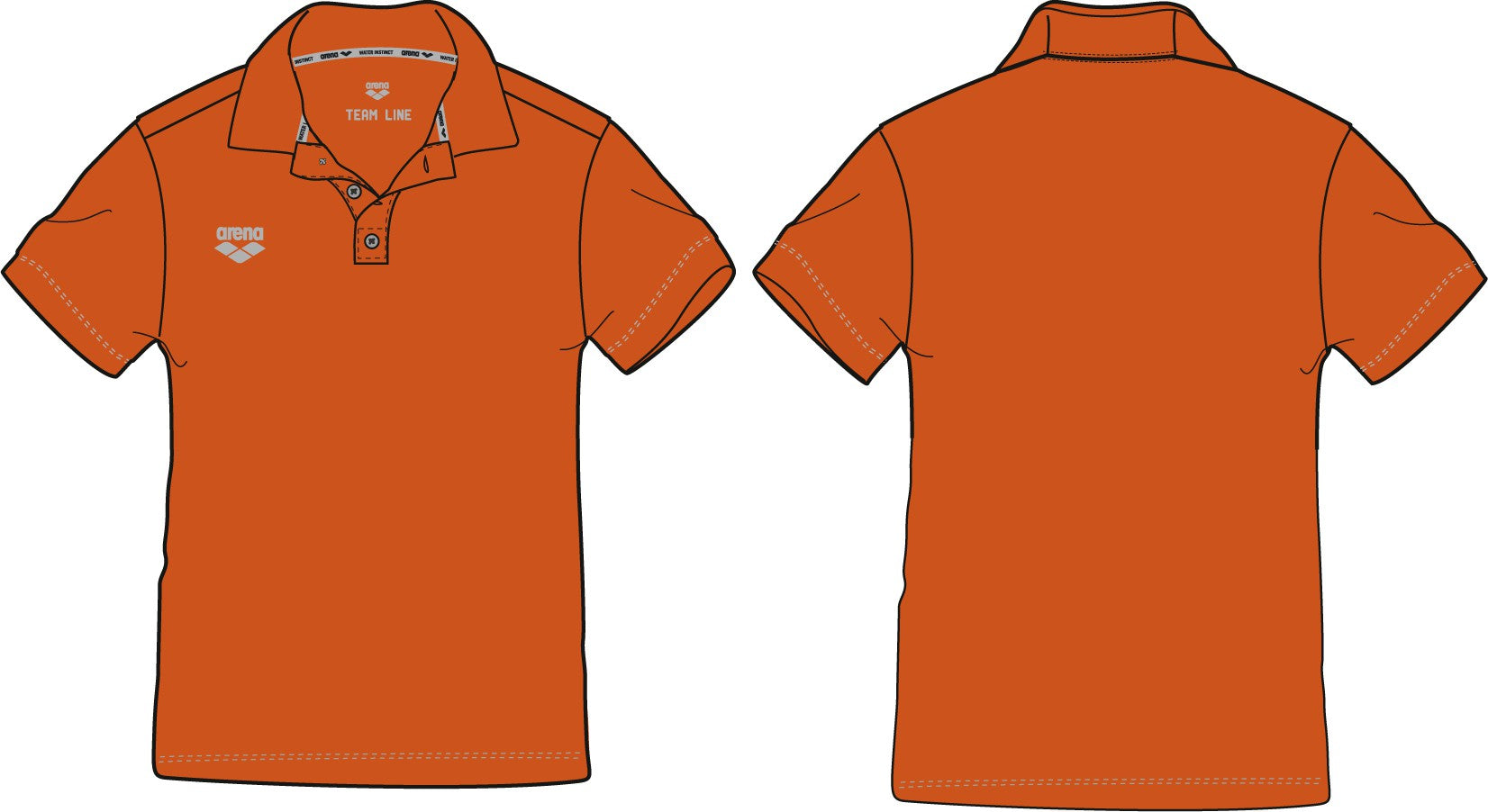 Tl Tech S/S Polo orange