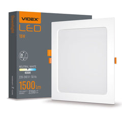 LED downlight armatur VIDEX-DOWNLIGHT-LED-DLBS-184-18W-NW