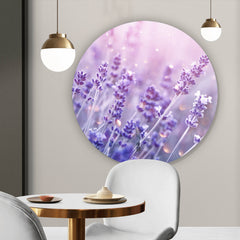 Aluminiumbild Blühender Lavendel Kreis